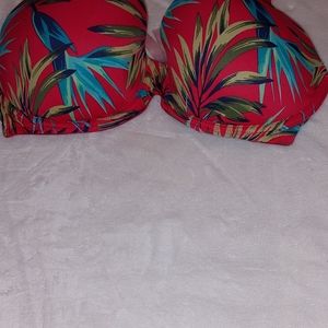 Tropical red bra